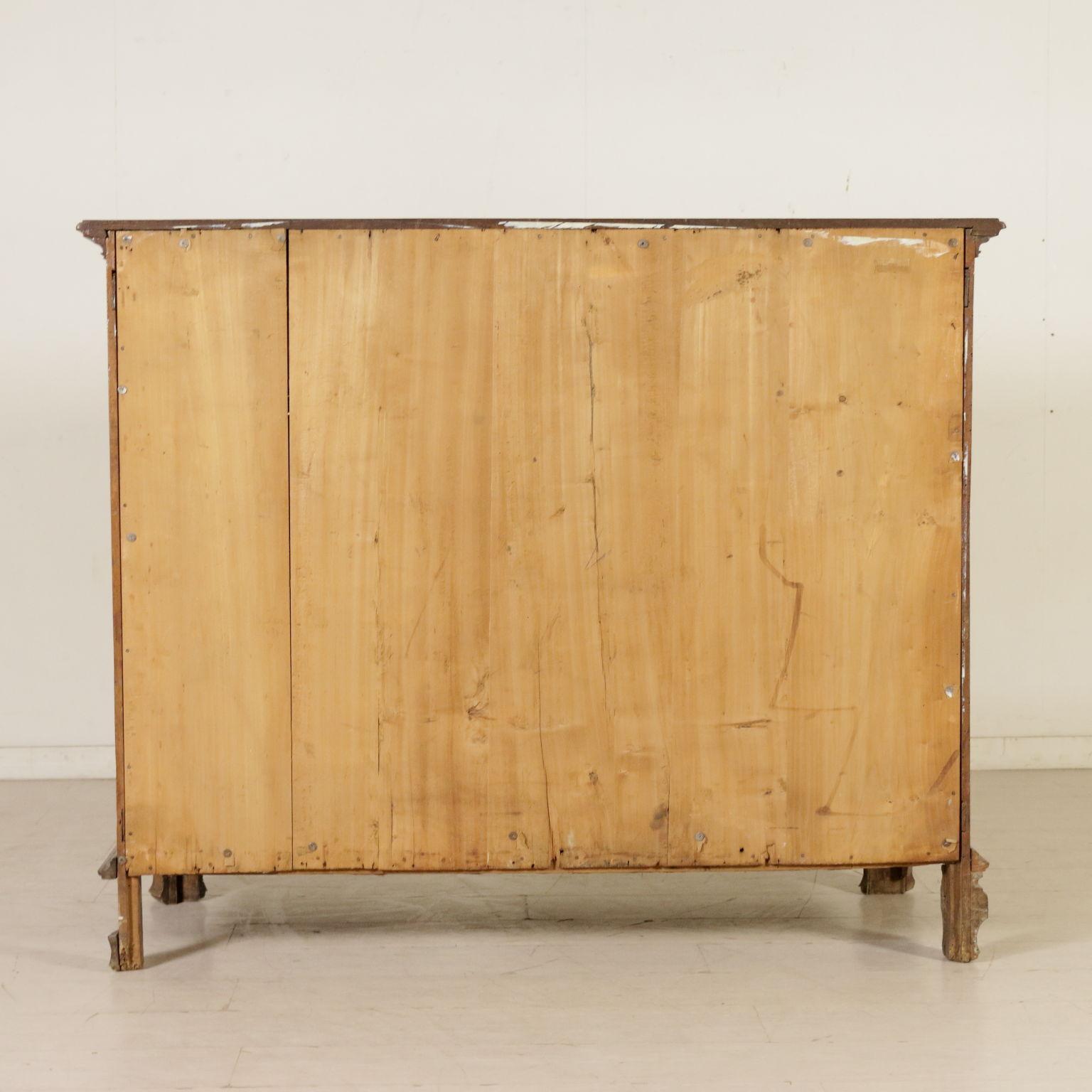 Chest of Drawers Walnut Manufactured in Northern Italy, Early 1700 6