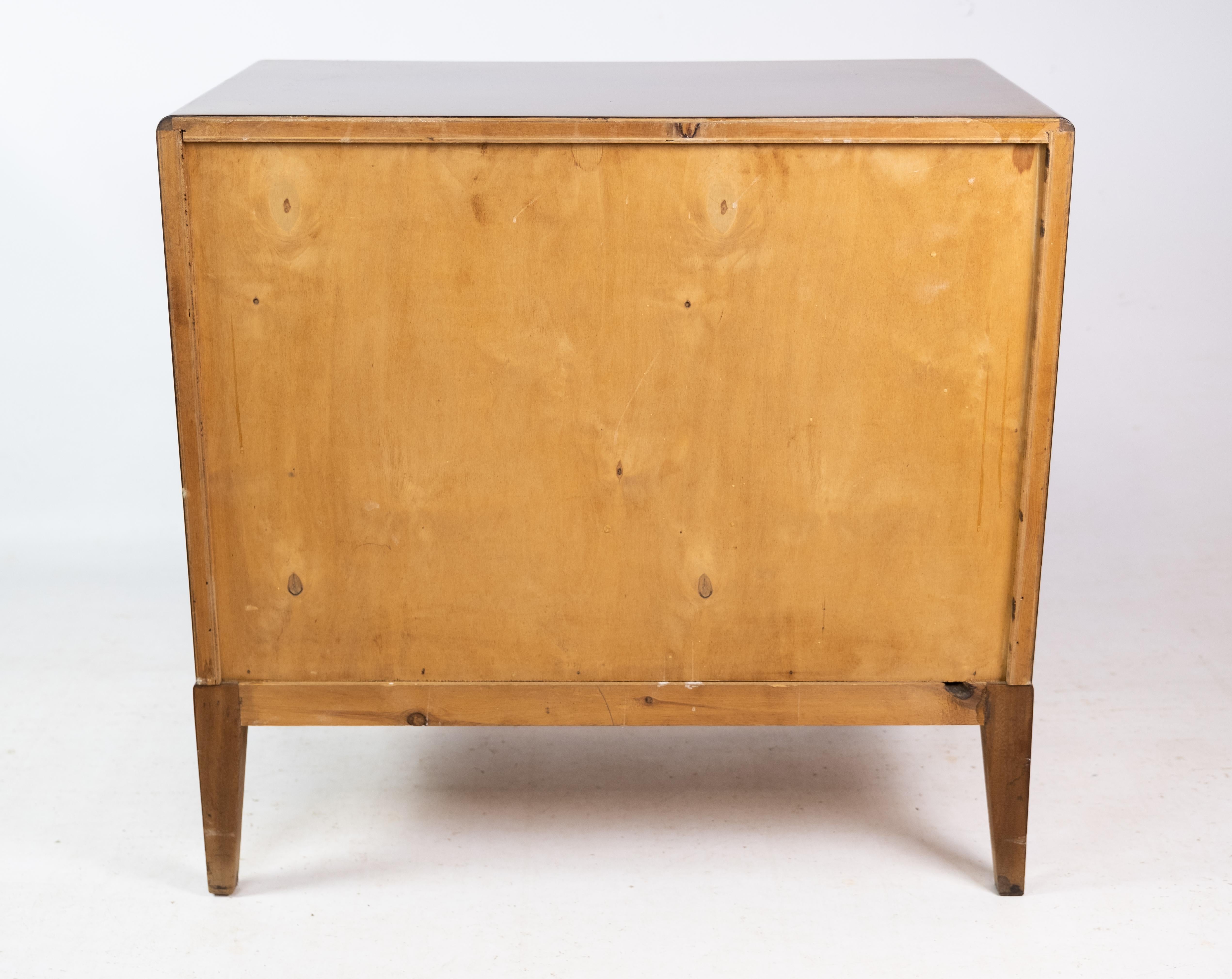 Chest of Drawers, Walnut Wood, Brass Handle, Danish Design, 1960 For Sale 2
