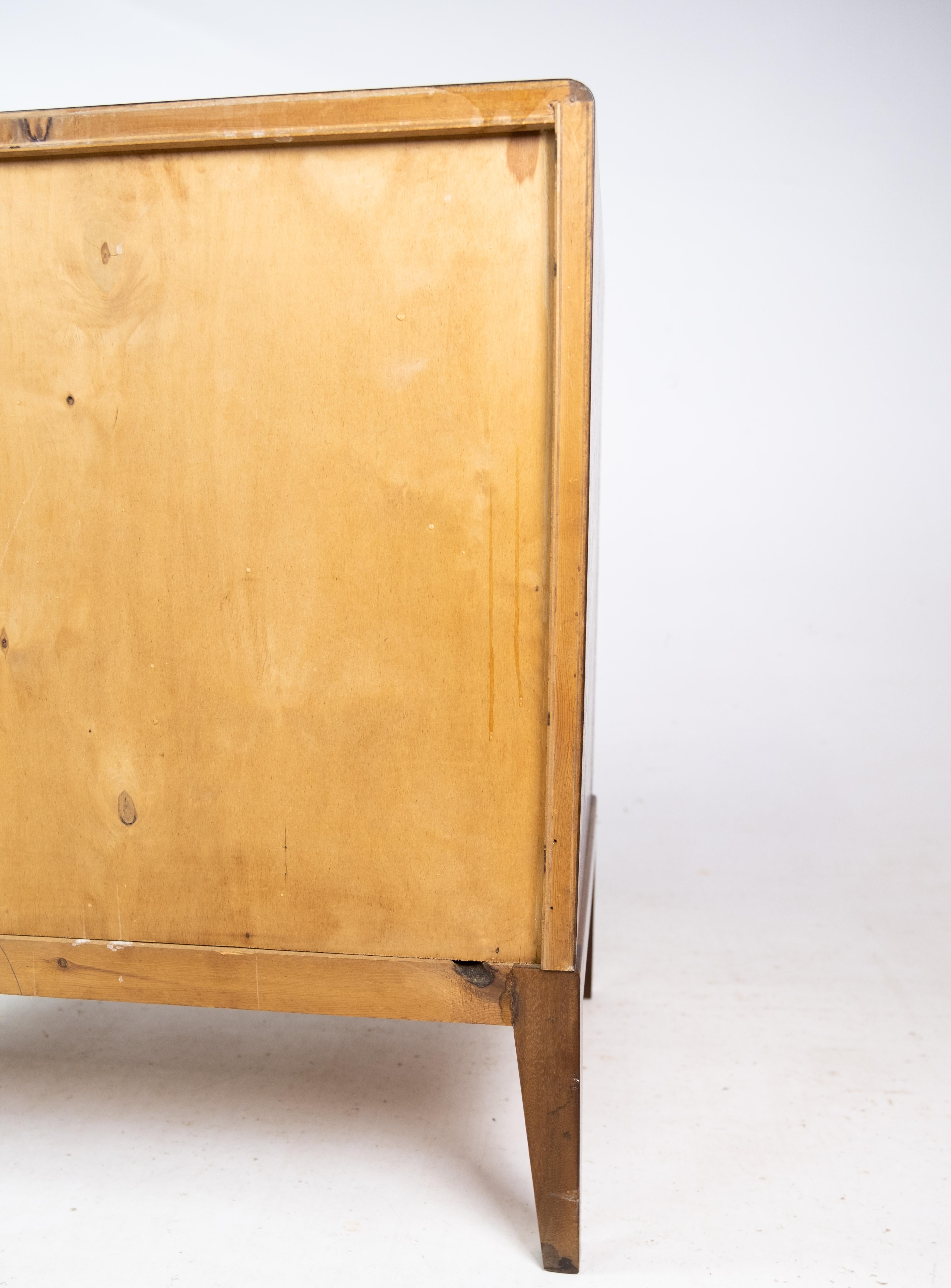 Chest of Drawers, Walnut Wood, Brass Handle, Danish Design, 1960 For Sale 4