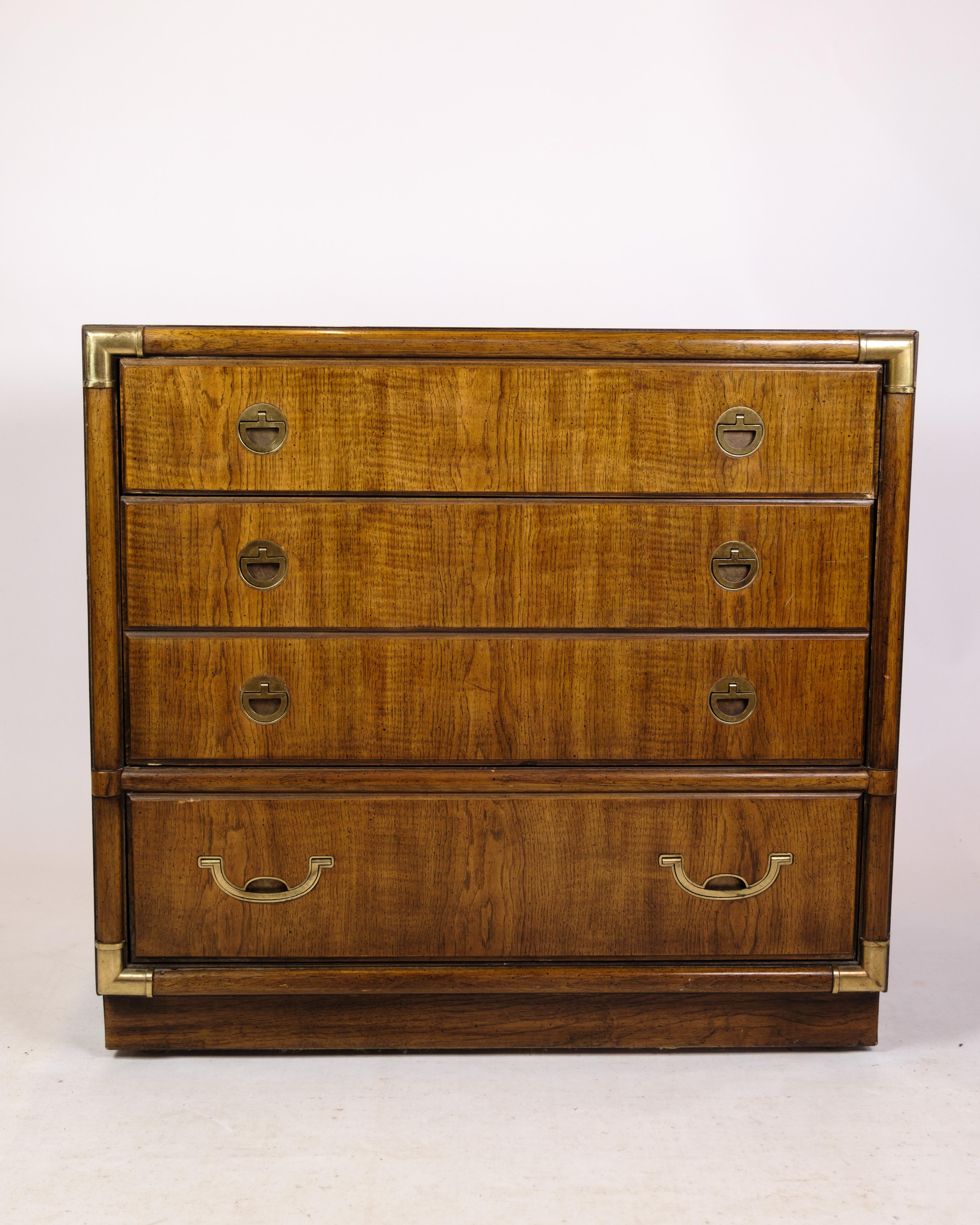 Early 20th Century Chest of drawers with 4 drawers and brass fittings from the 1920s For Sale