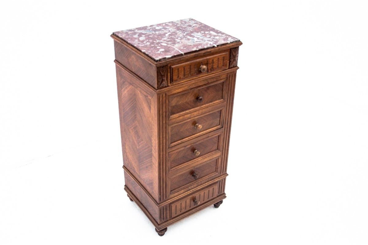 Chest of Drawers with a Stone Top, France, 1900s For Sale 5