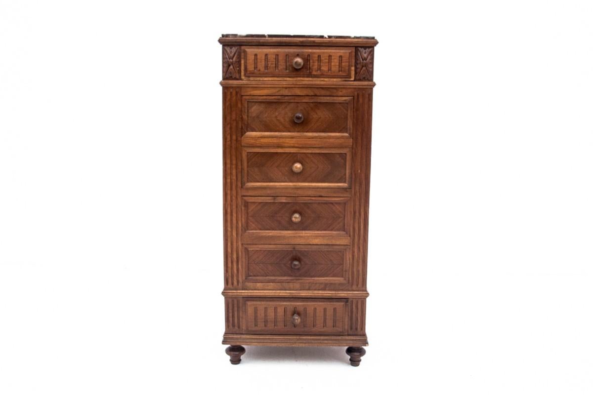 Chest of Drawers with a Stone Top, France, 1900s For Sale 6