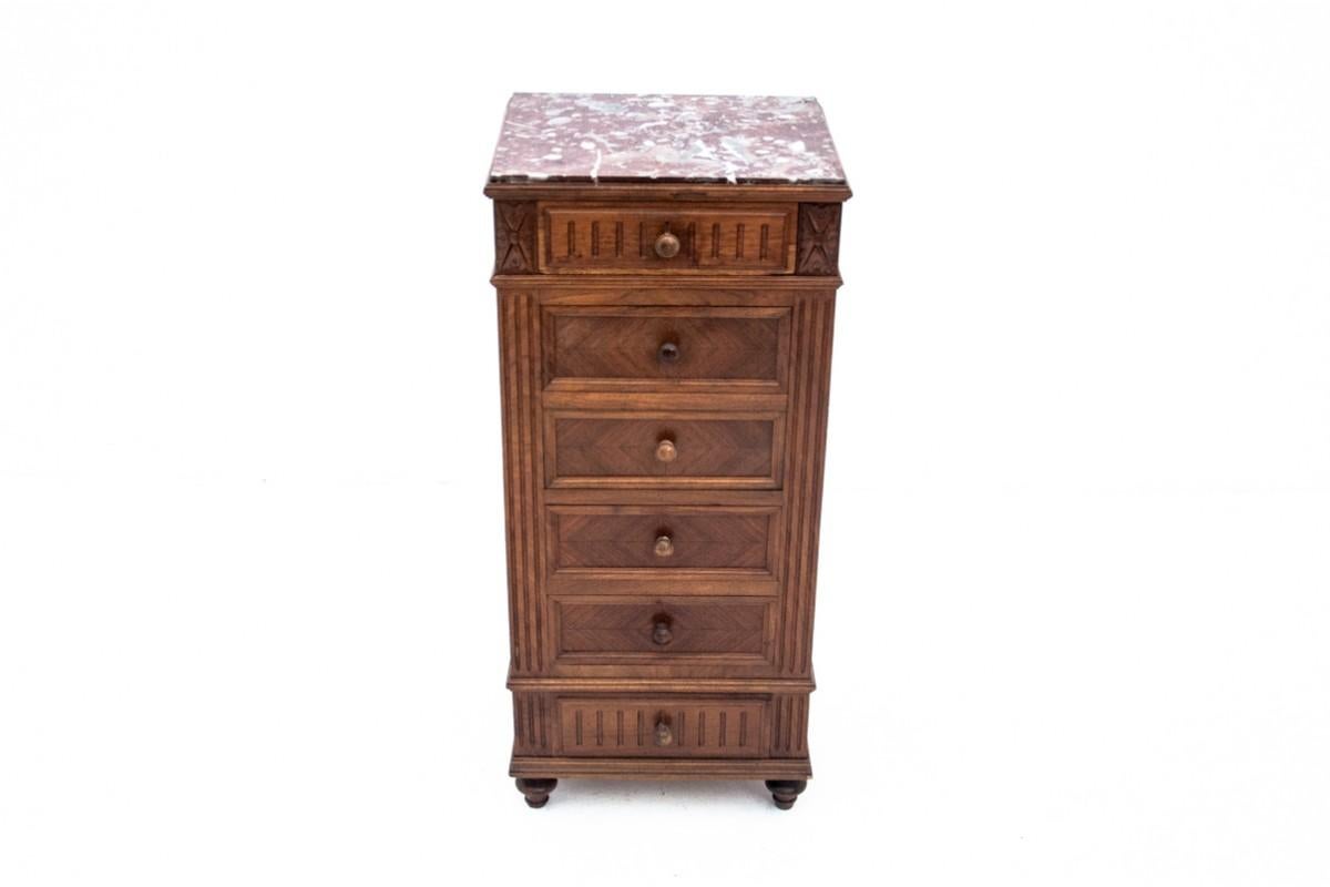 Chest of Drawers with a Stone Top, France, 1900s For Sale 7