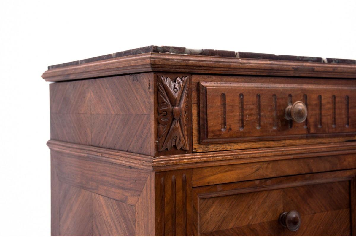 Early 20th Century Chest of Drawers with a Stone Top, France, 1900s For Sale