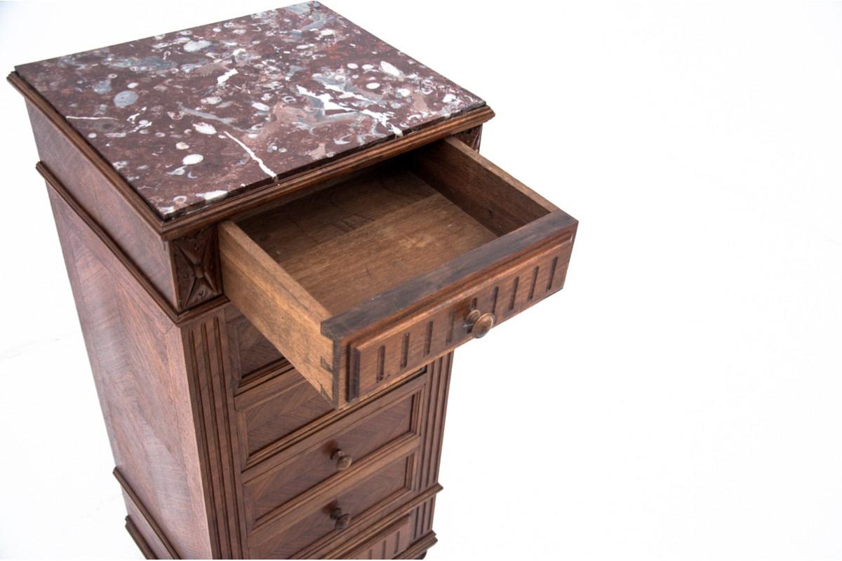 Chest of Drawers with a Stone Top, France, 1900s For Sale 4