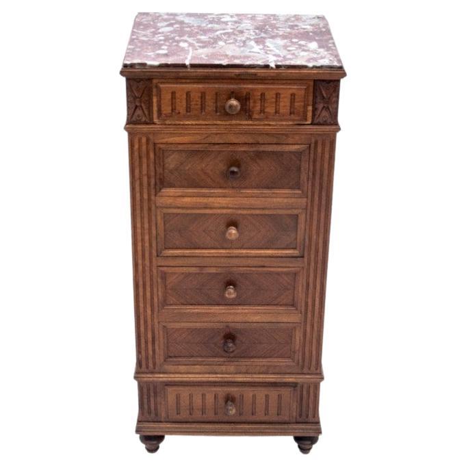 Chest of Drawers with a Stone Top, France, 1900s For Sale