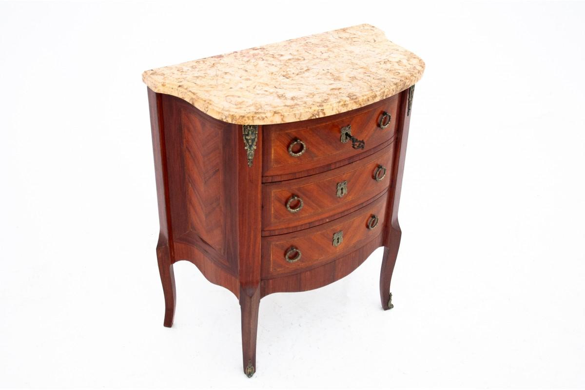 Louis XV Chest of drawers with a stone top, France, around 1870. For Sale