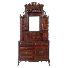 Chest of drawers with Chinese-style elevation, made of hardwood.