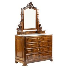Chest of drawers with dressing table - 19th century