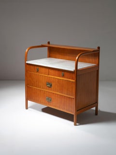 Chest of Drawers with Marble Top, Italy, 1950s