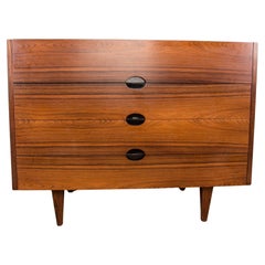 Chest of drawers, with mirror, in rosewood by Paul Geoffroy for Edition Char