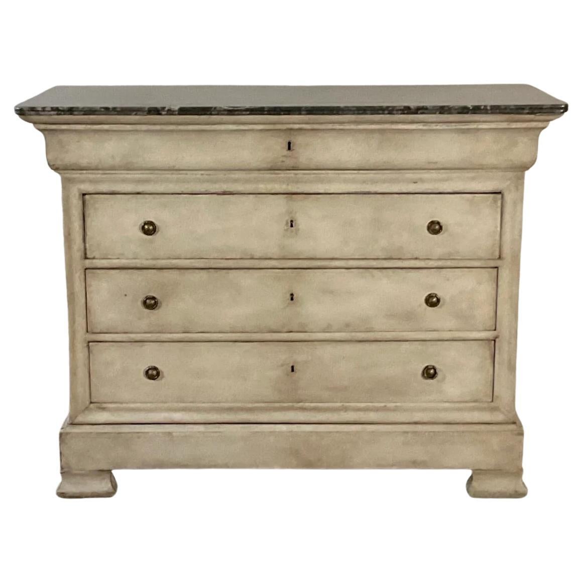 Commode avec dessus en marbre d'origine