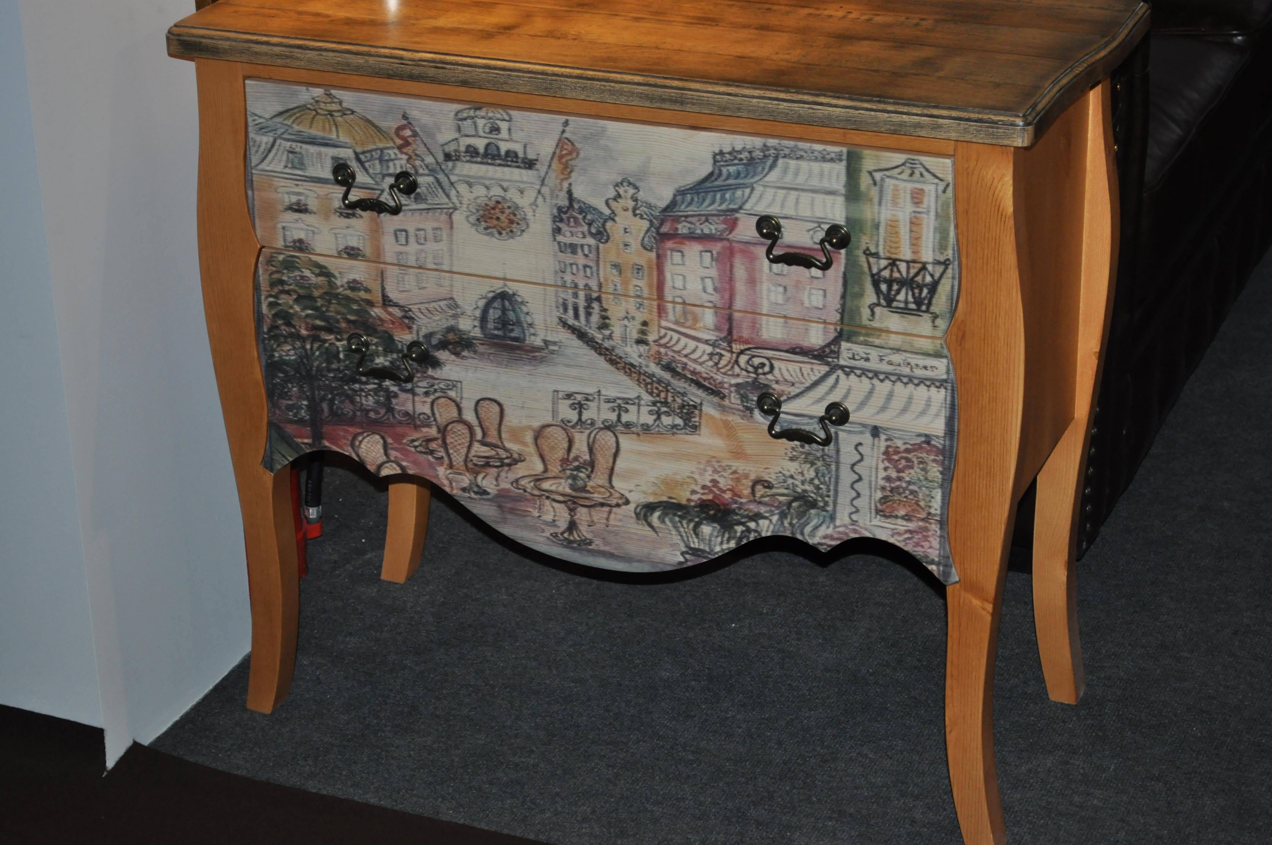 Chest of Drawers with Paris Photo For Sale 6