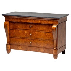 Antique Chest of drawers with stone top, France, 1st half of the 19th century