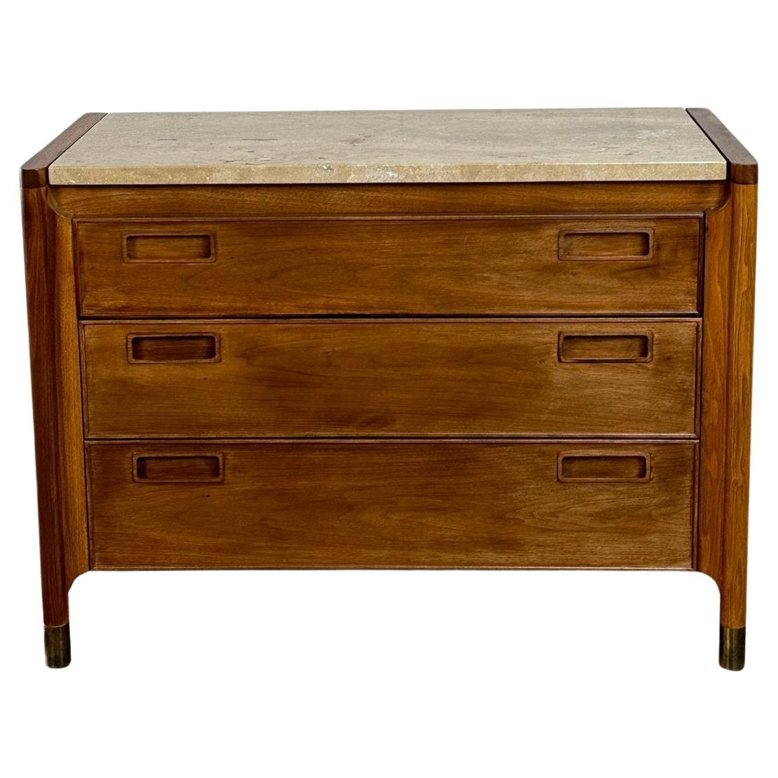 Chest of drawers with Travertine Surface For Sale