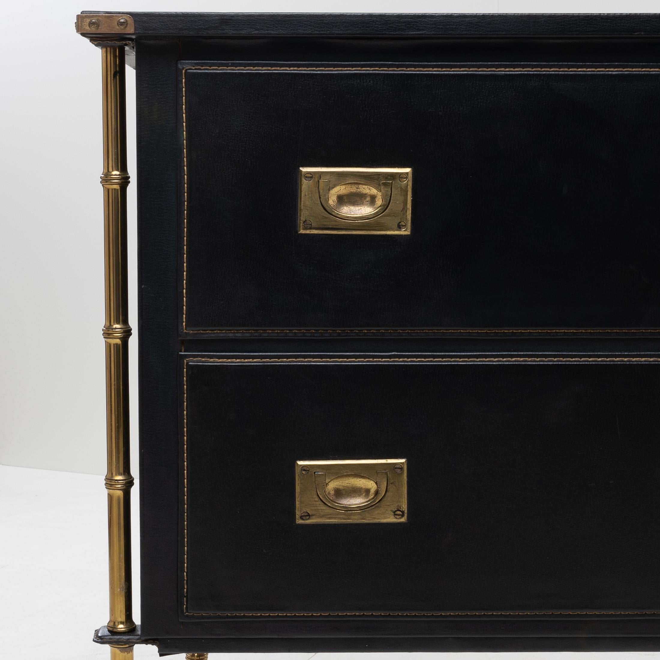 Chest of Drawers with Two Drawers by Jacques Adnet, France For Sale 1