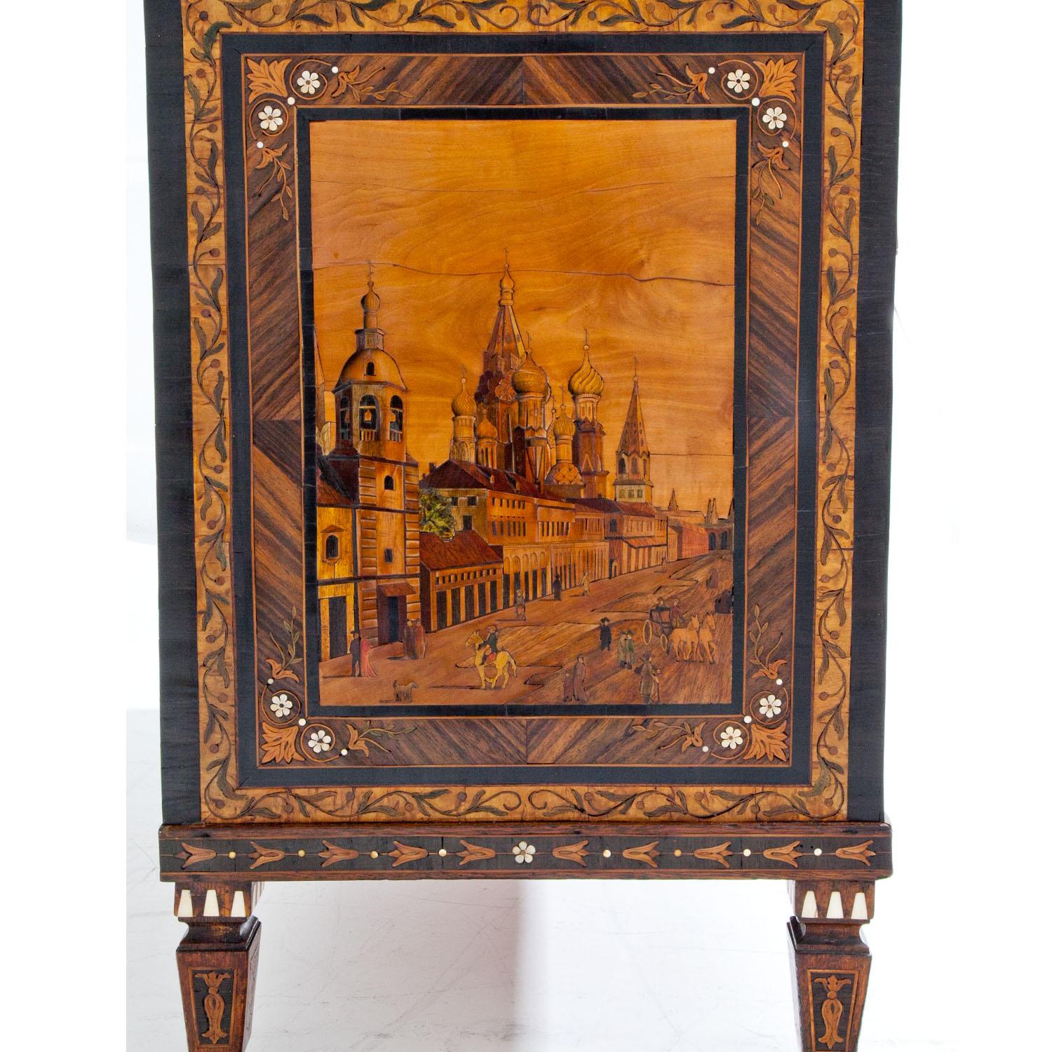 Chest of Drawers with Views of Moscow, Russia, Second Half of the 18th Century 1