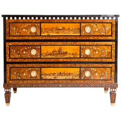Chest of Drawers with Views of Moscow, Russia, Second Half of the 18th Century