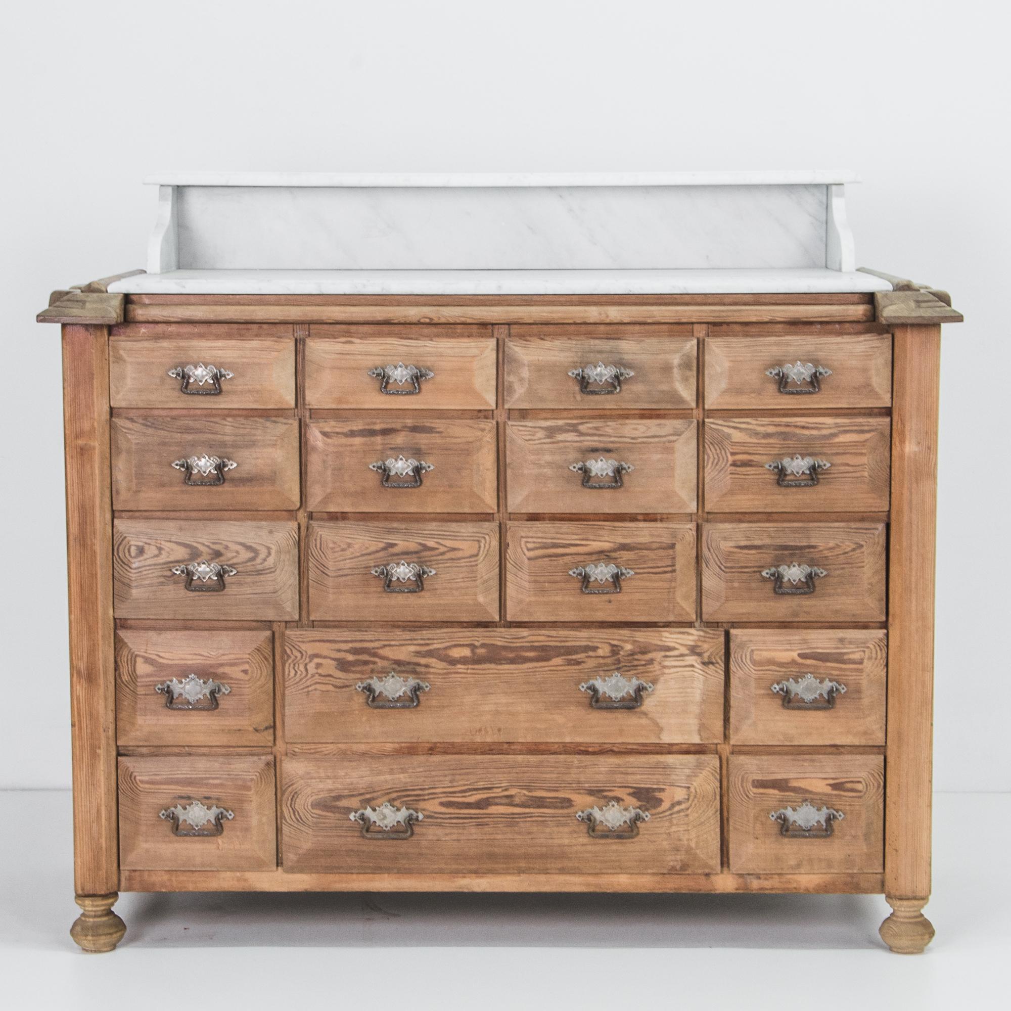 Chest of Drawers with White Marble Top 2