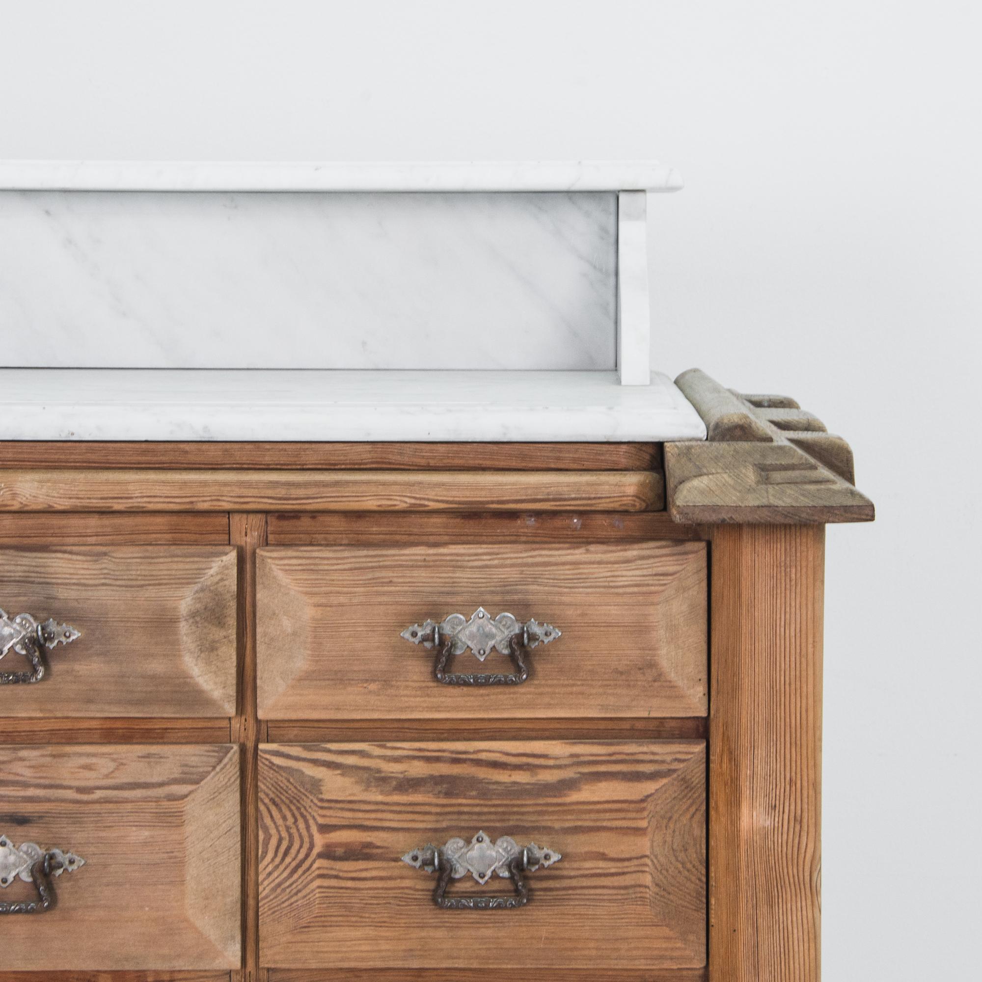 white marble chest of drawers