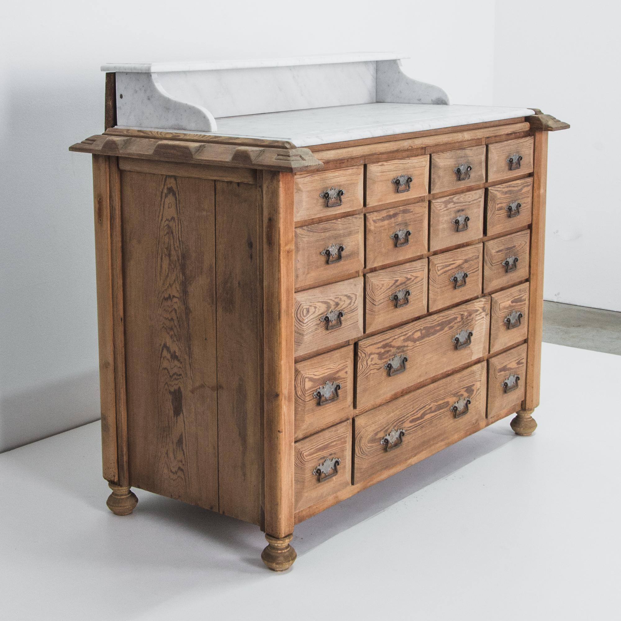 Chest of Drawers with White Marble Top 1