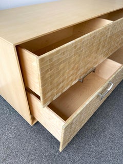 Commode en bois et cuir de Gasparucci Italo, Italie, années 1980