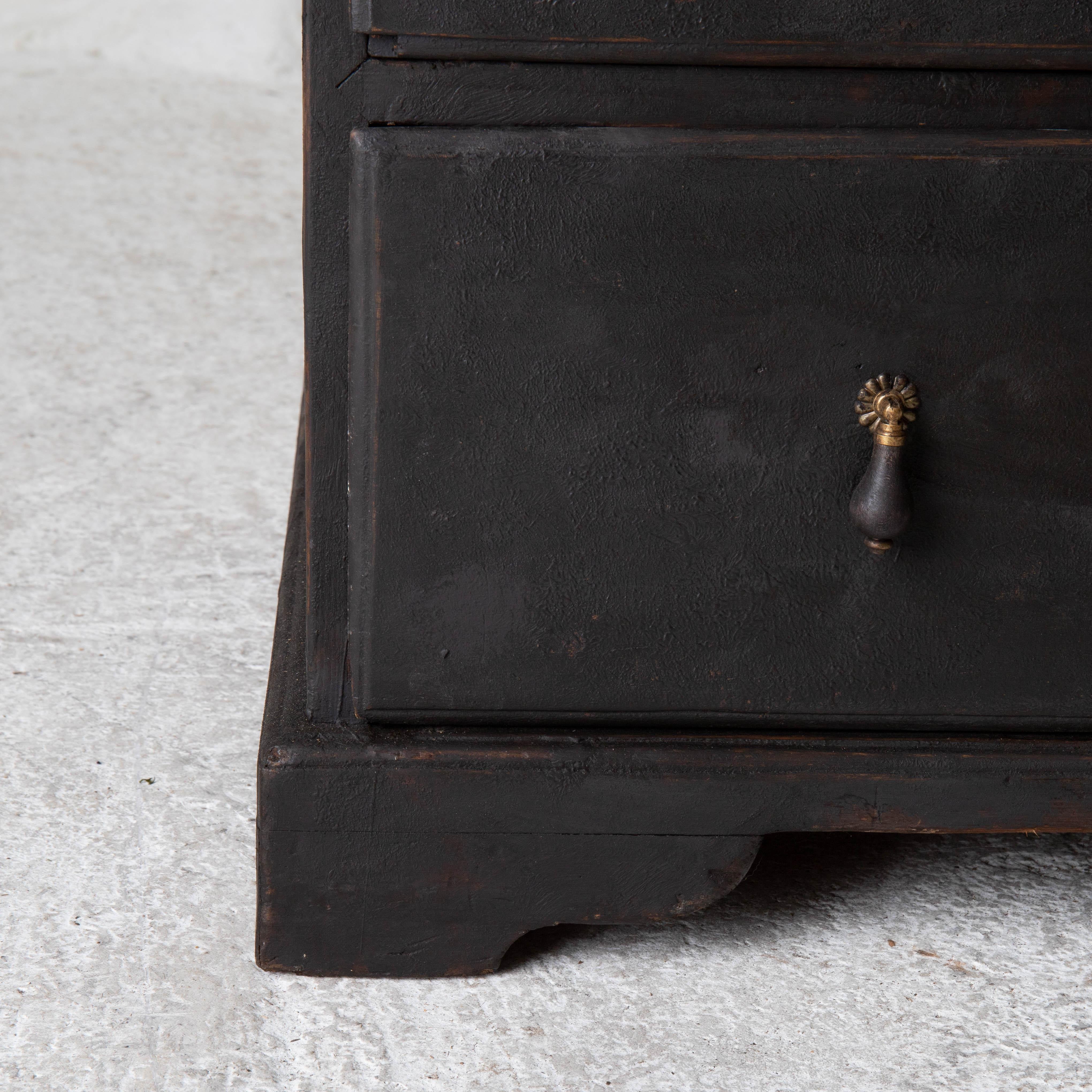 Chest of Drawers Writing Desk Top Black English 18th Century England 6