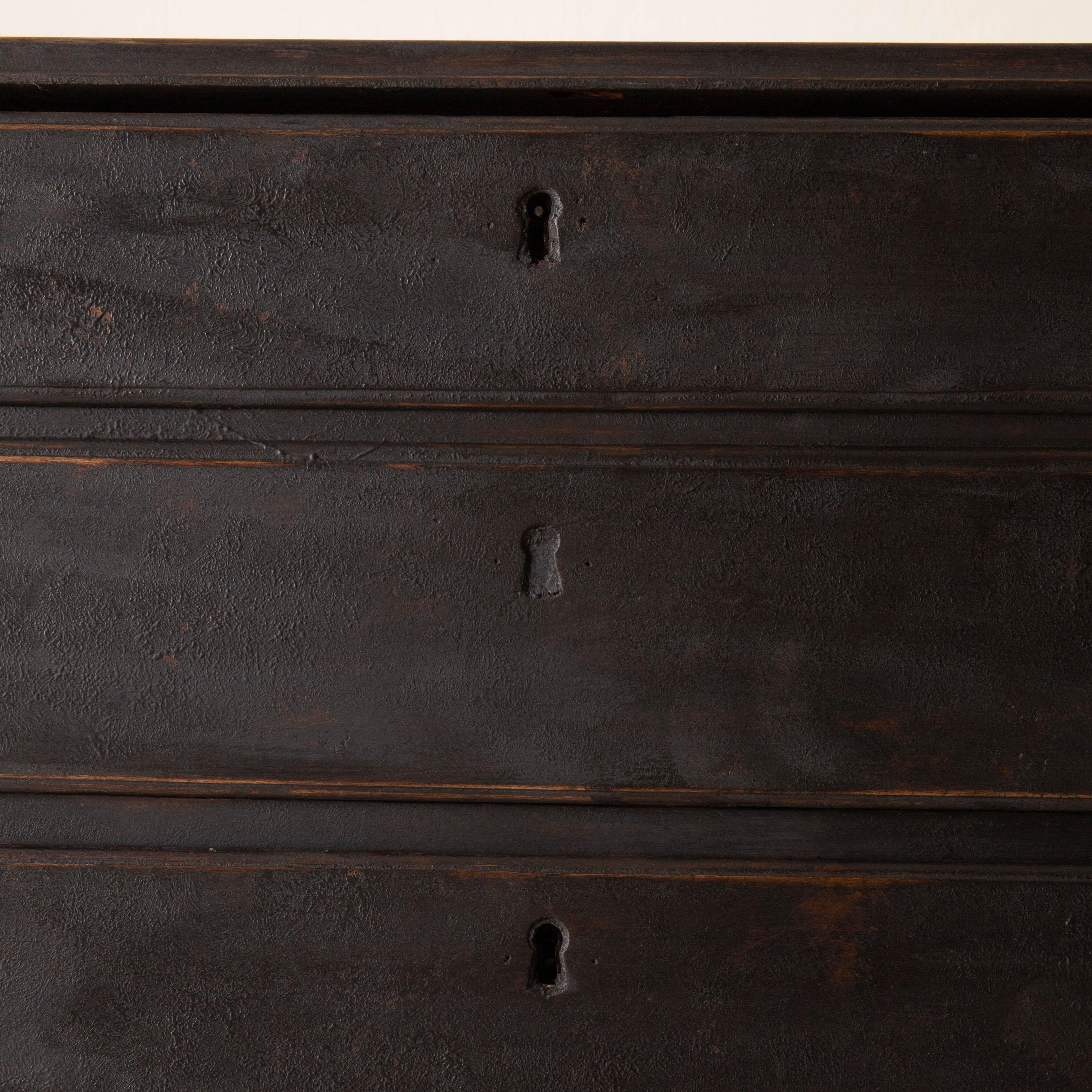 Chest of Drawers Writing Desk Top Black English 18th Century England 8