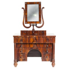 Chest of drawers/writing table with dressing table in Noble Wood - 19th century