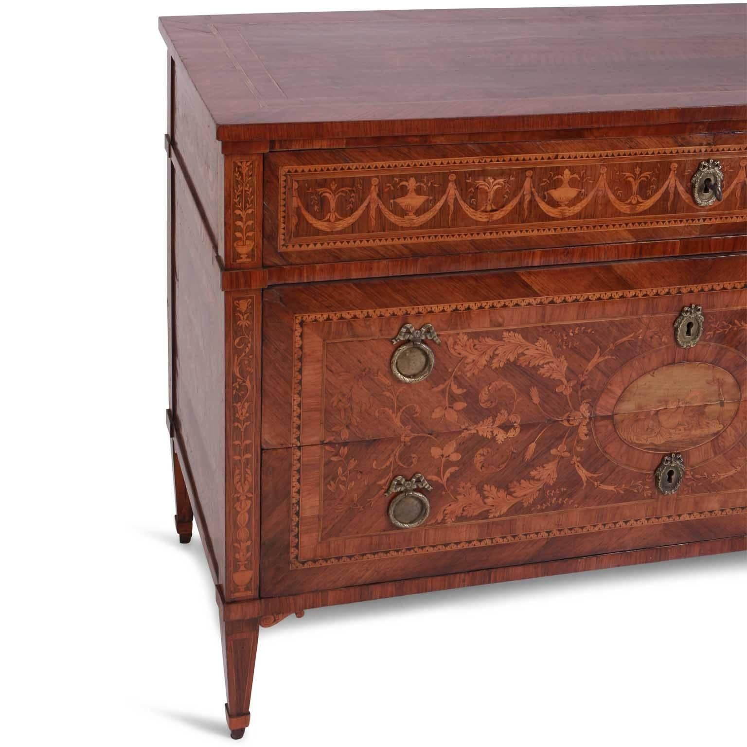 Louis XVI Chest of Drawers, Attributed to Giuseppe Maggiolini, Italy, circa 1790