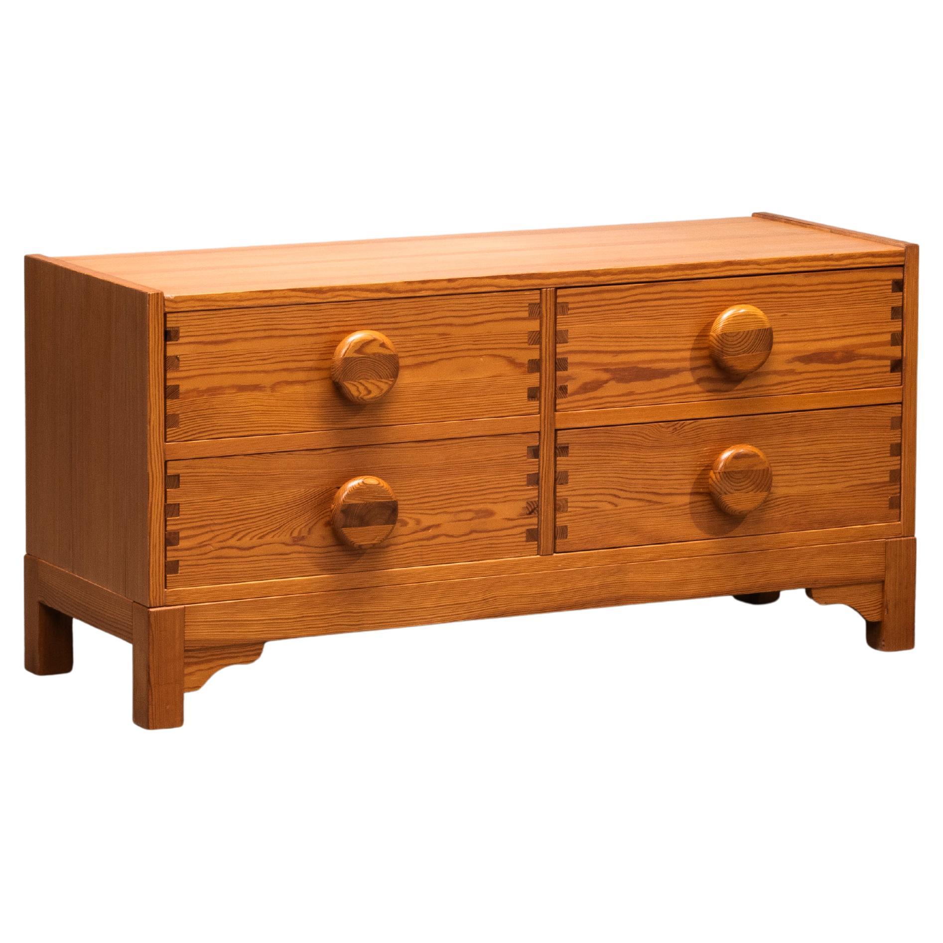 Chest of Four Drawers in Pine by Fröseke AB Nybrofabriken, Sweden, 1970s