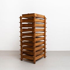 Chest of Mid-Century Modern Wood Drawers After Gerrit Rietveld, circa 1970
