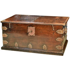 Chest, Walnut, Wrought Iron Fittings, Castille, Spain, 17th Century