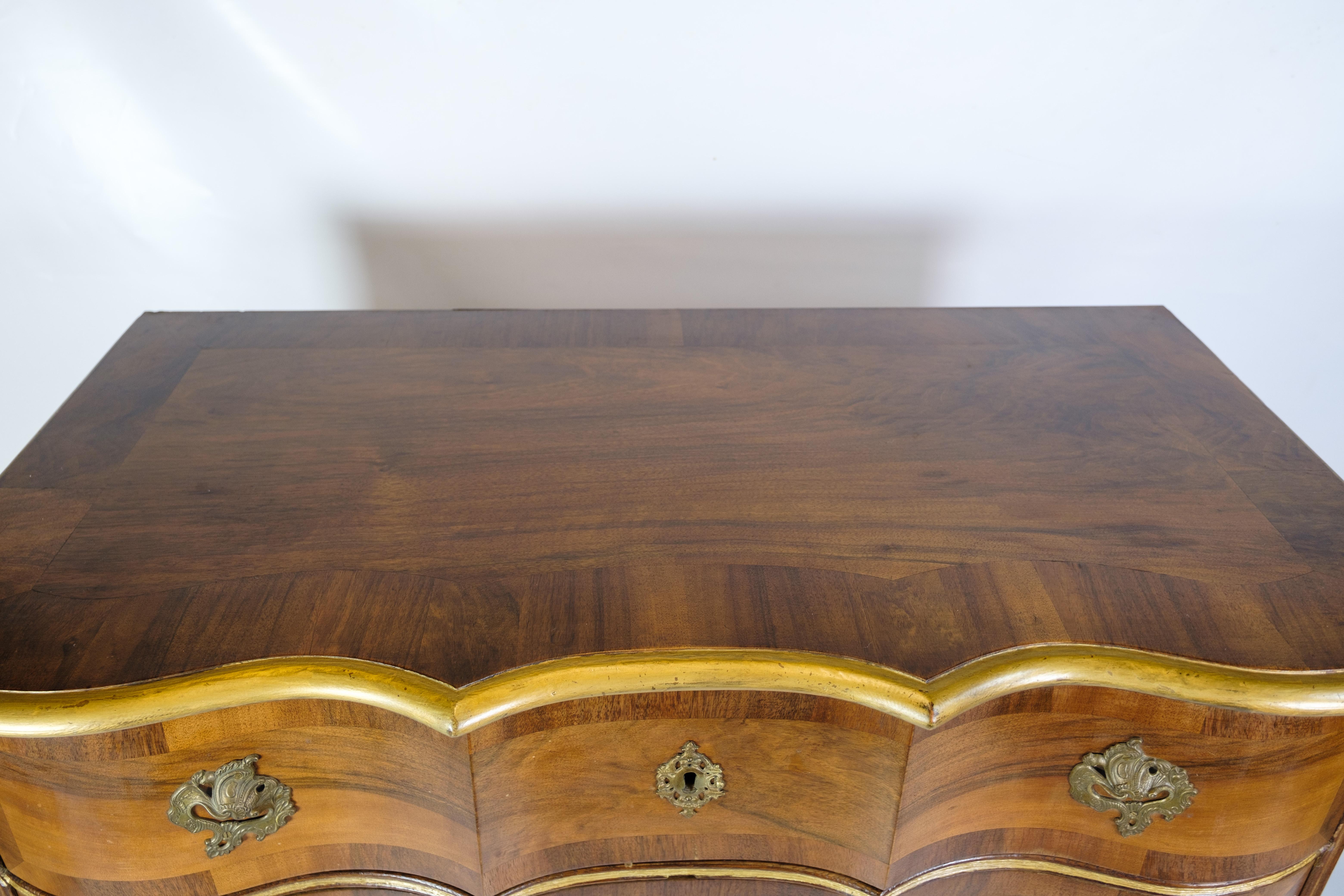 Ottone Cassettiera in noce e legno di frutta degli anni '60 in vendita