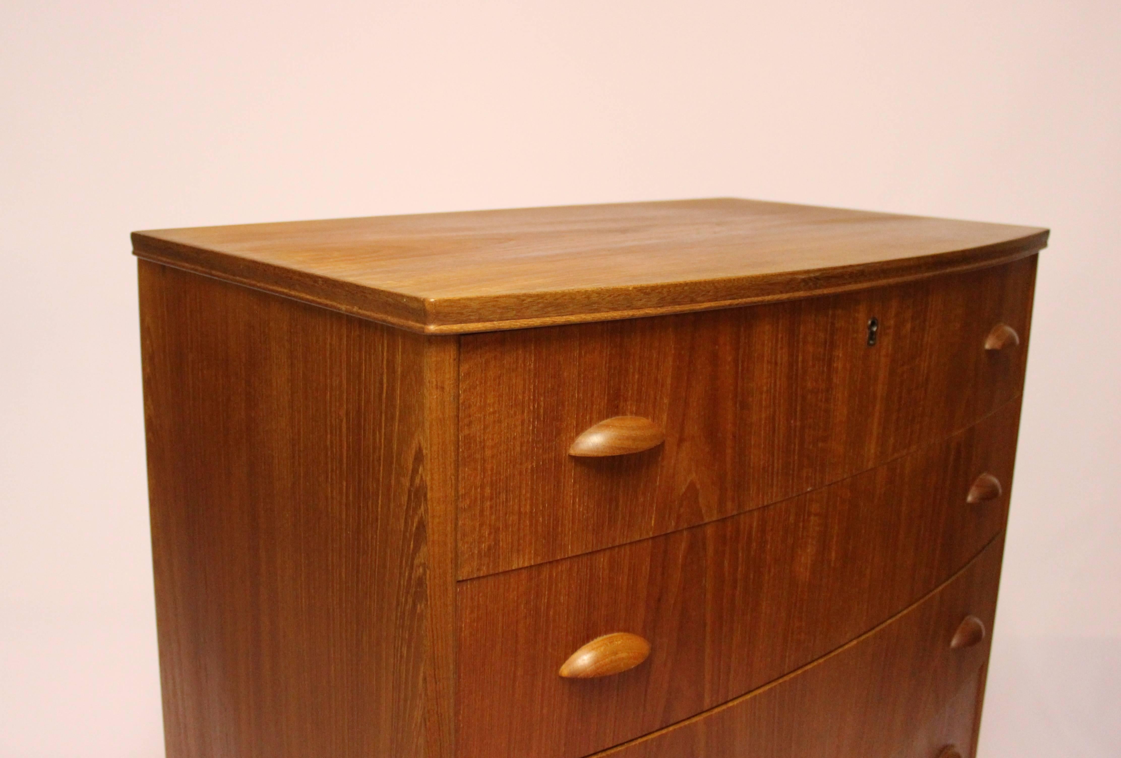 Chest with Six Drawers in Teak and Oak Designed by Kai Kristiansen, 1960s 1