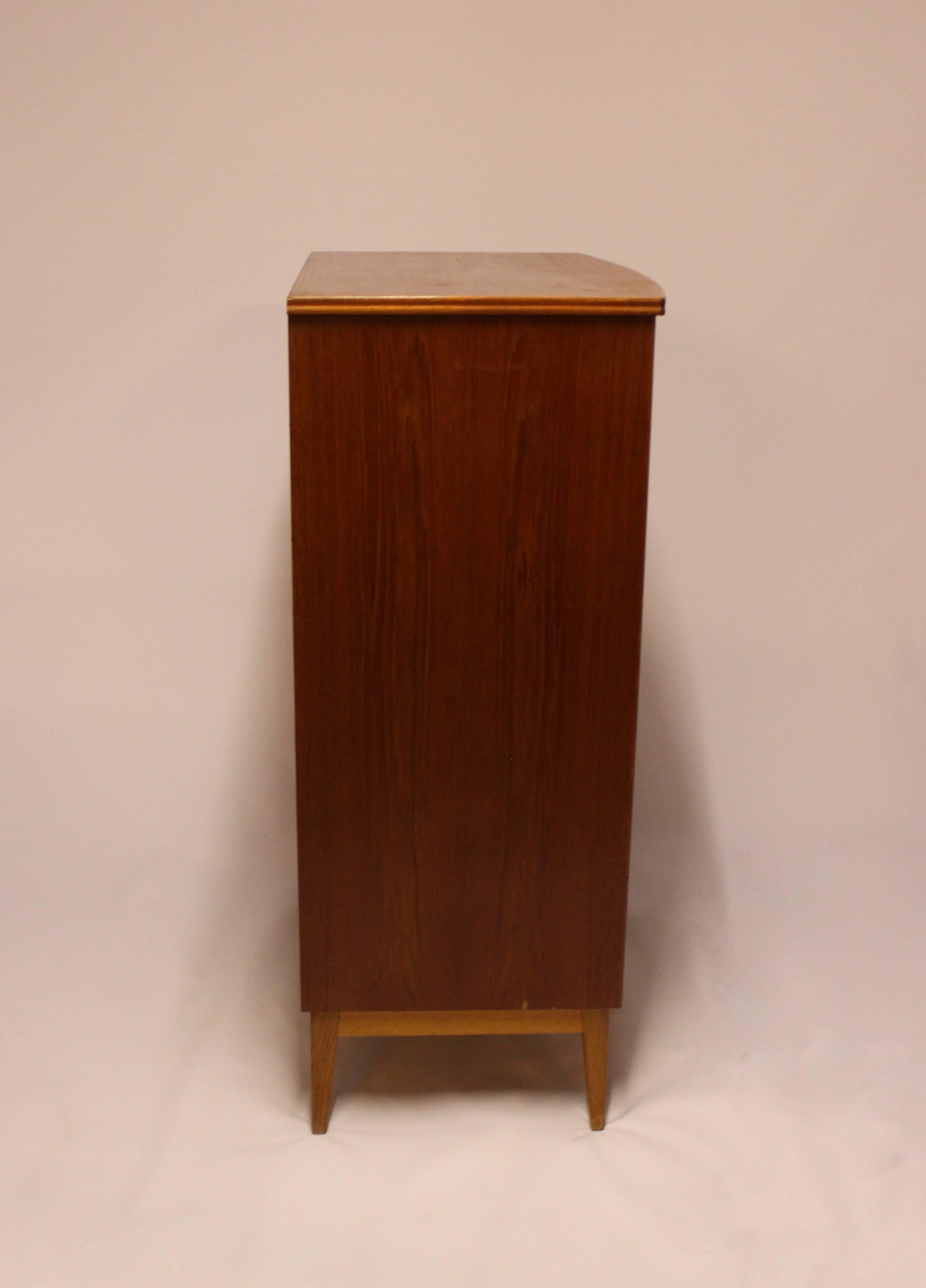Danish Chest with Six Drawers, in Teak Designed by Kai Kristiansen, 1960s