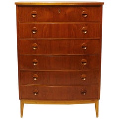 Chest with Six Drawers, in Teak Designed by Kai Kristiansen, 1960s