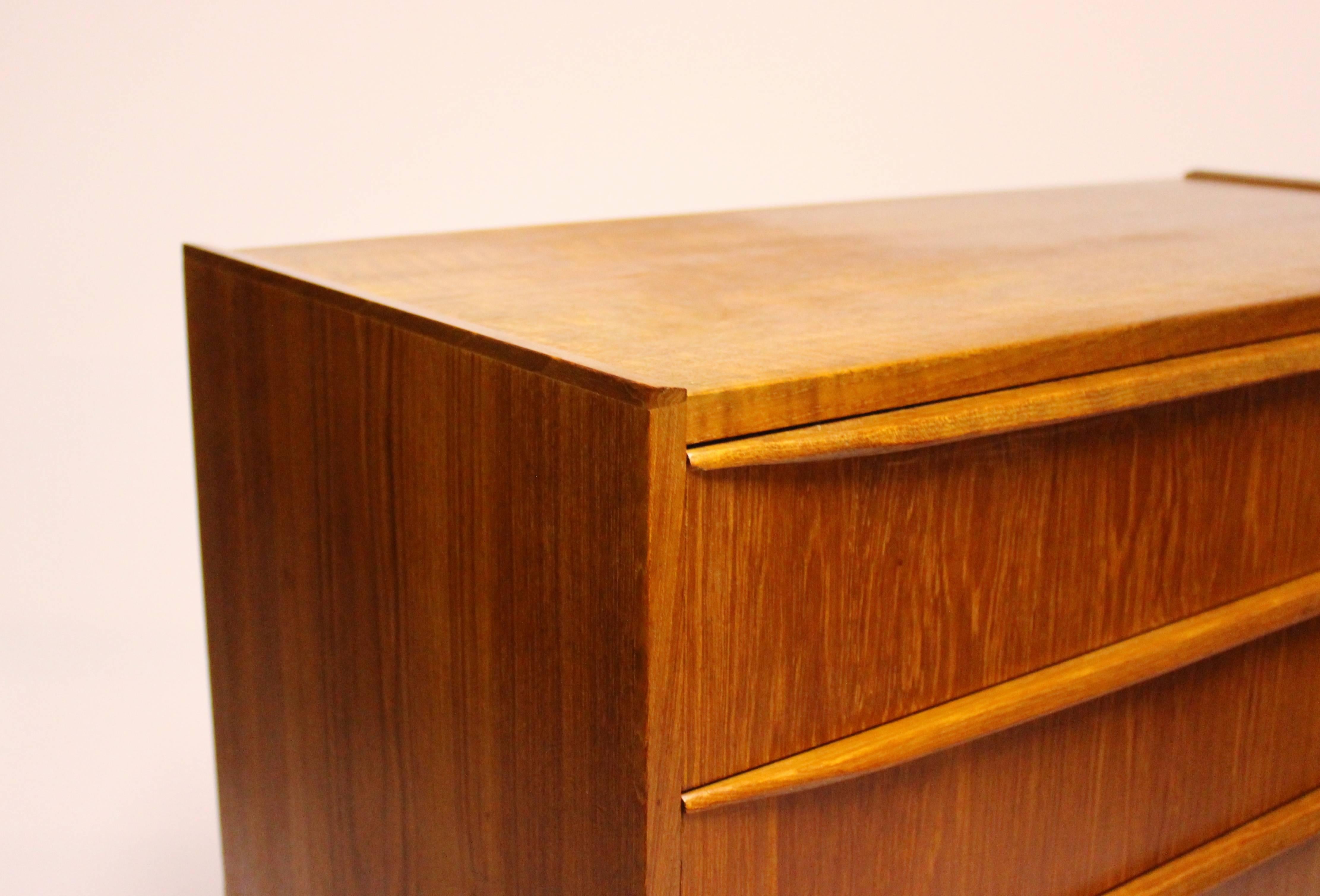 Chest with Six Drawers in Teak of Danish Design, Kibæk Furniture Factory, 1960s In Good Condition In Lejre, DK