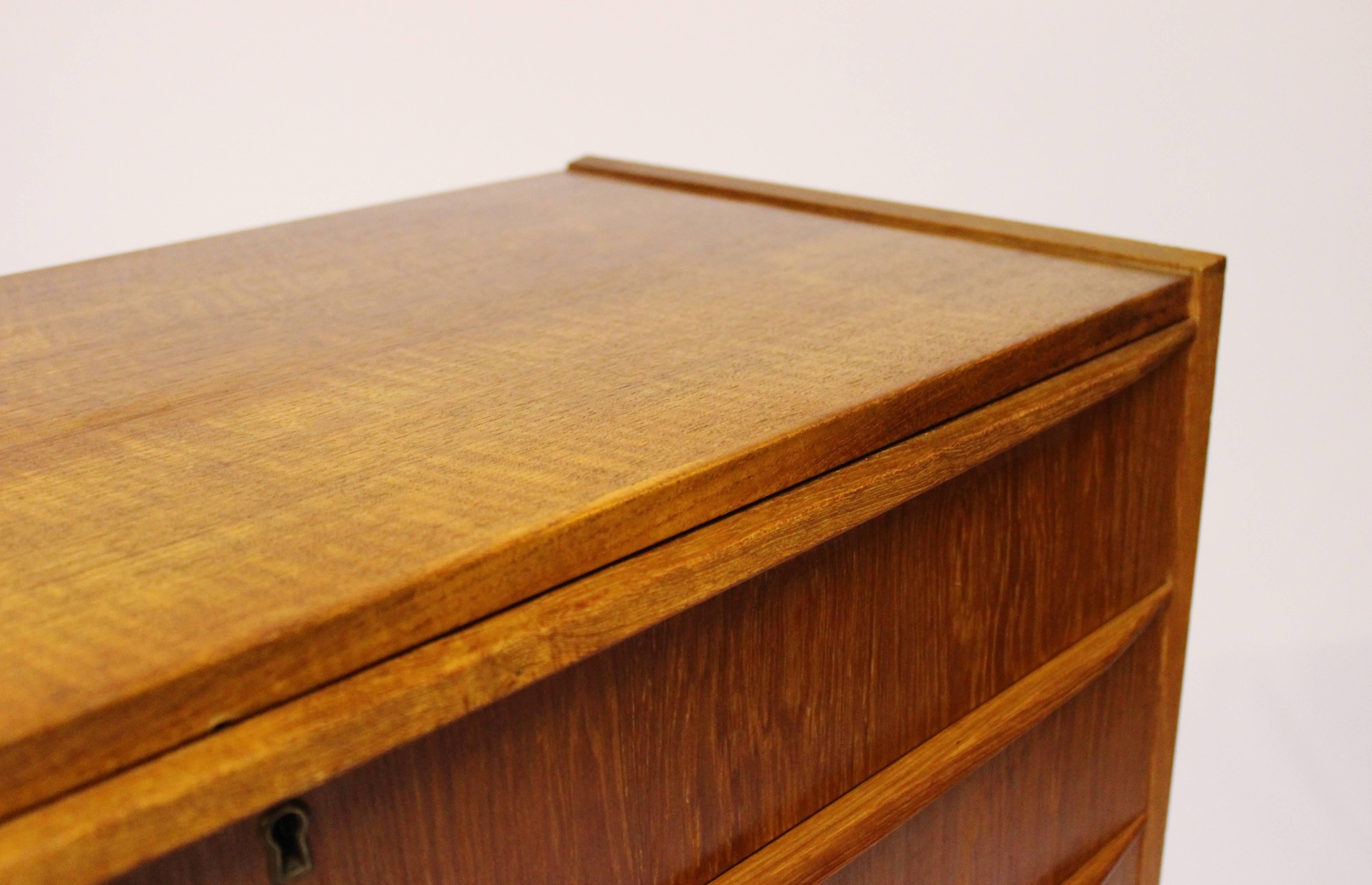 Mid-20th Century Chest with Six Drawers in Teak of Danish Design, Kibæk Furniture Factory, 1960s