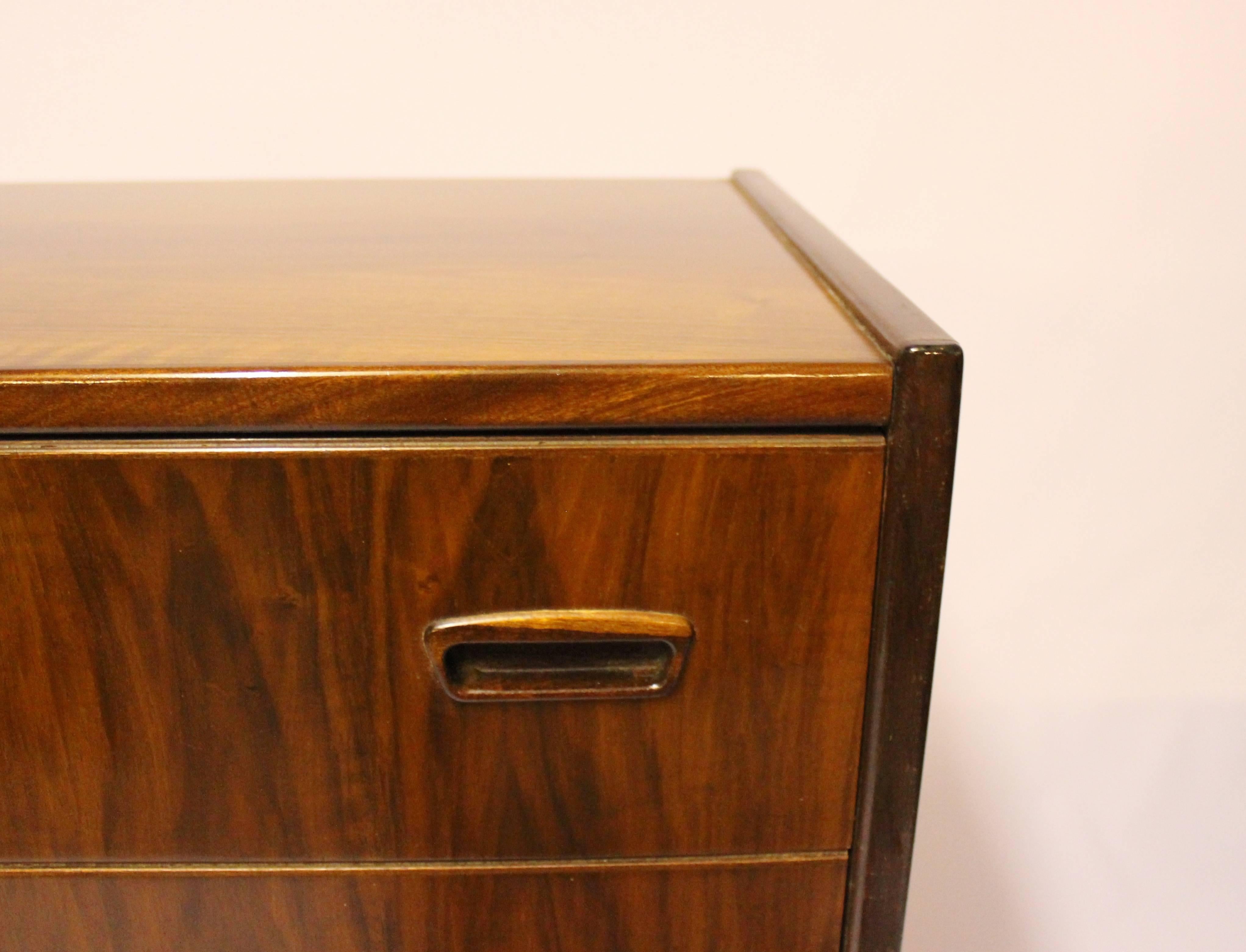 Mid-20th Century Chest with Six Drawers in Walnut of Danish Design from the 1960s