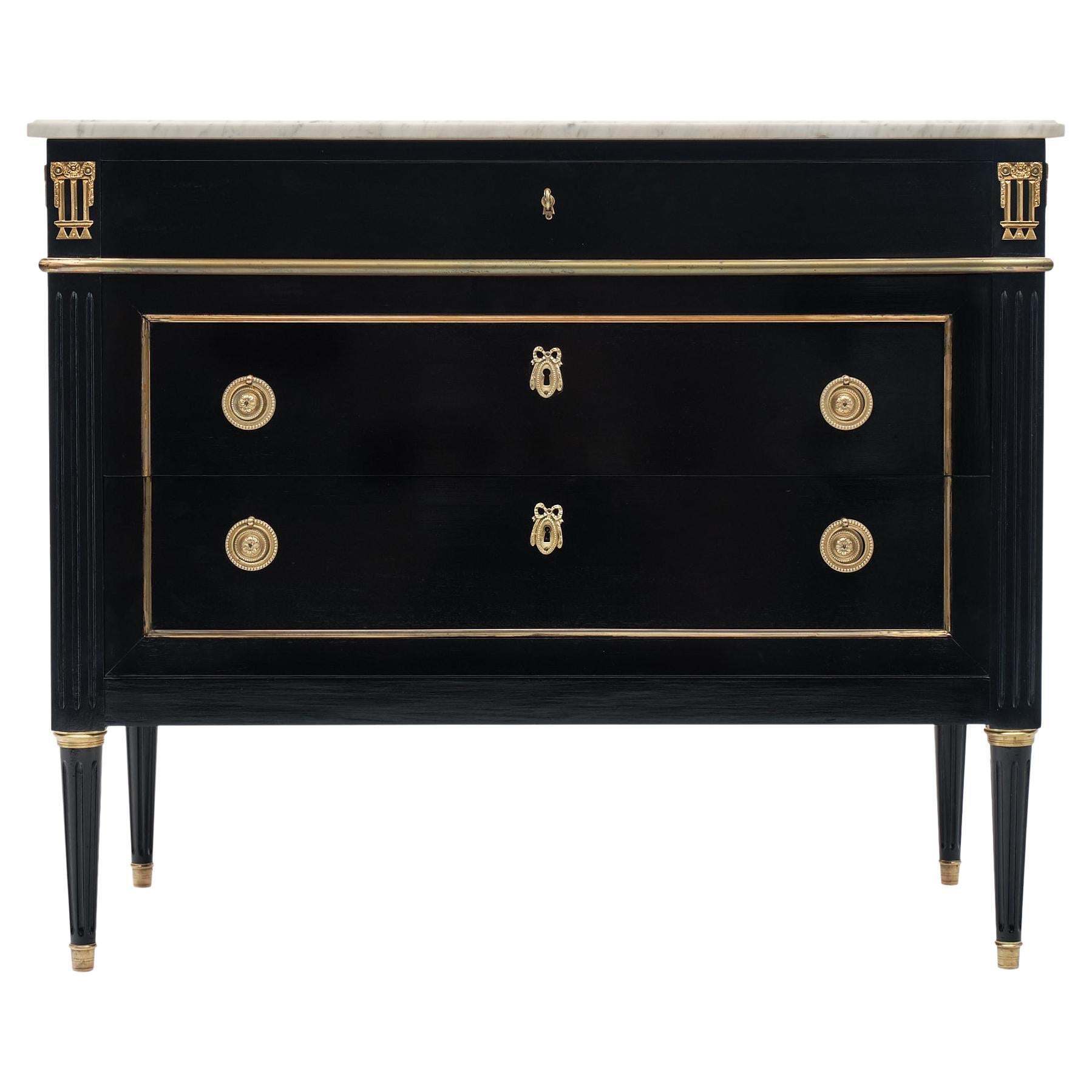 Chest with White Marble Top at 1stDibs