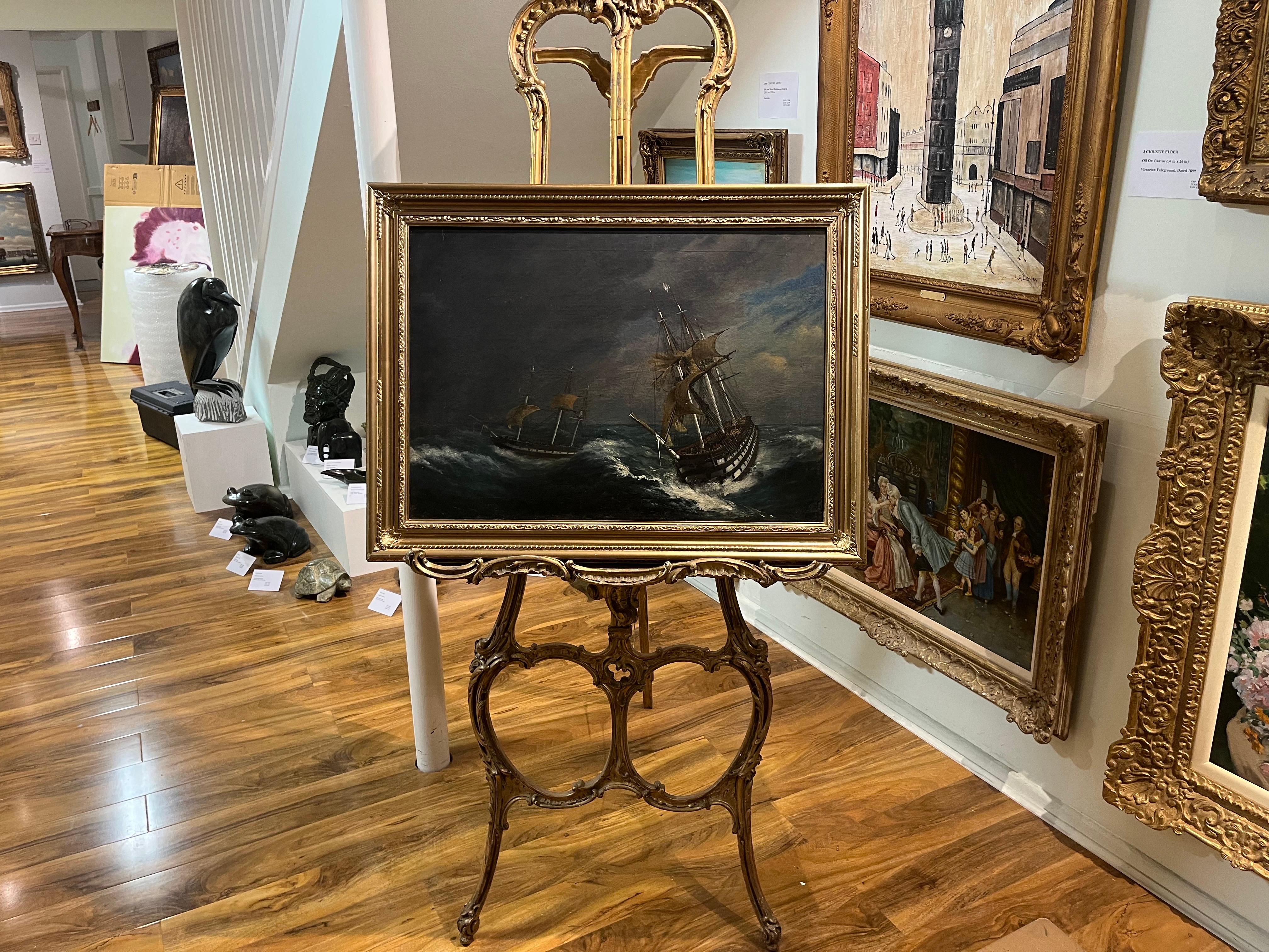 GRANDE PITTURA AD OLIO DEL VECCHIO MASTER Chester Harding (1792 - 1866) FINE XIX SECOLO in vendita 5