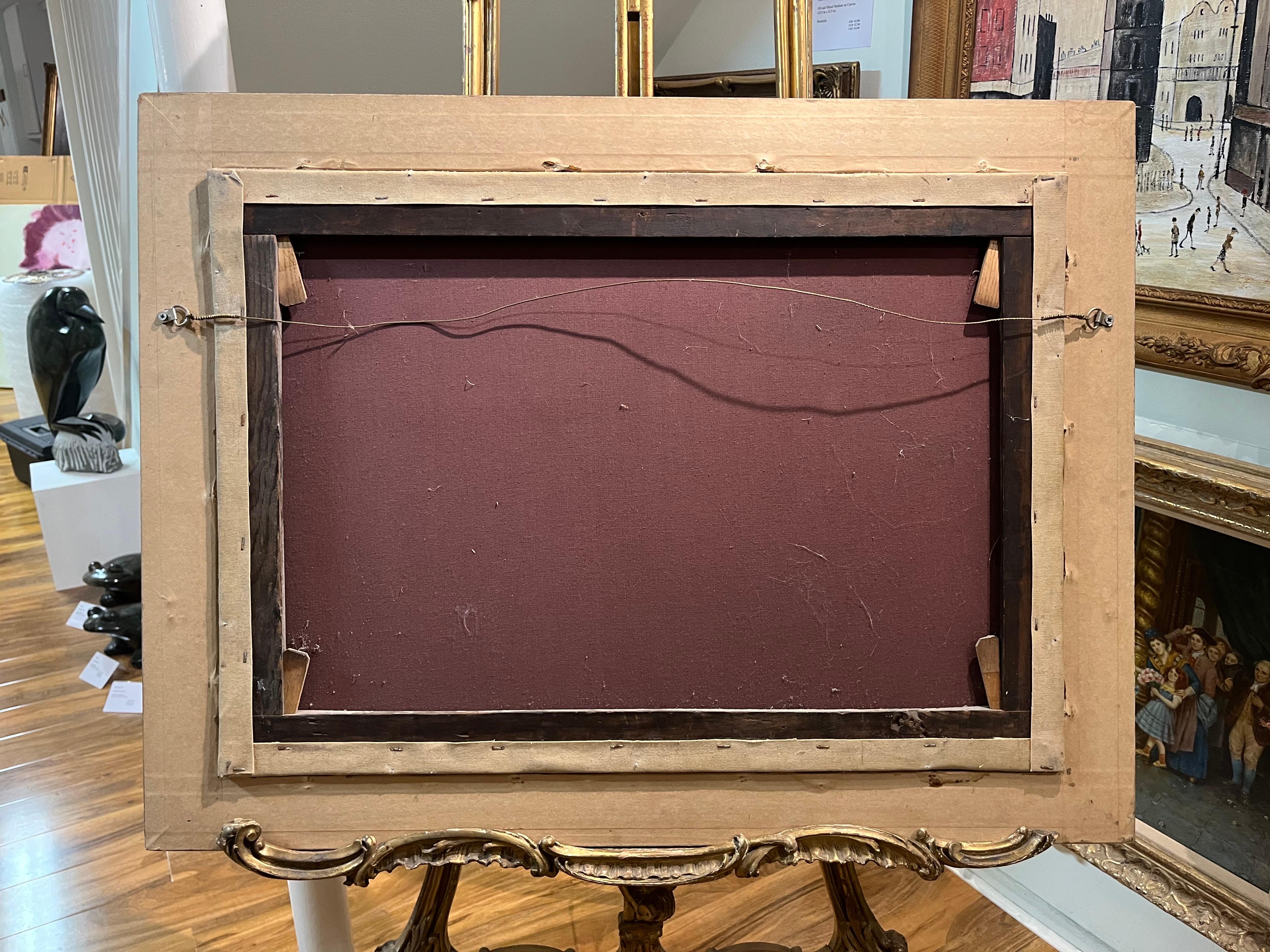 GRANDE PITTURA AD OLIO DEL VECCHIO MASTER Chester Harding (1792 - 1866) FINE XIX SECOLO in vendita 6