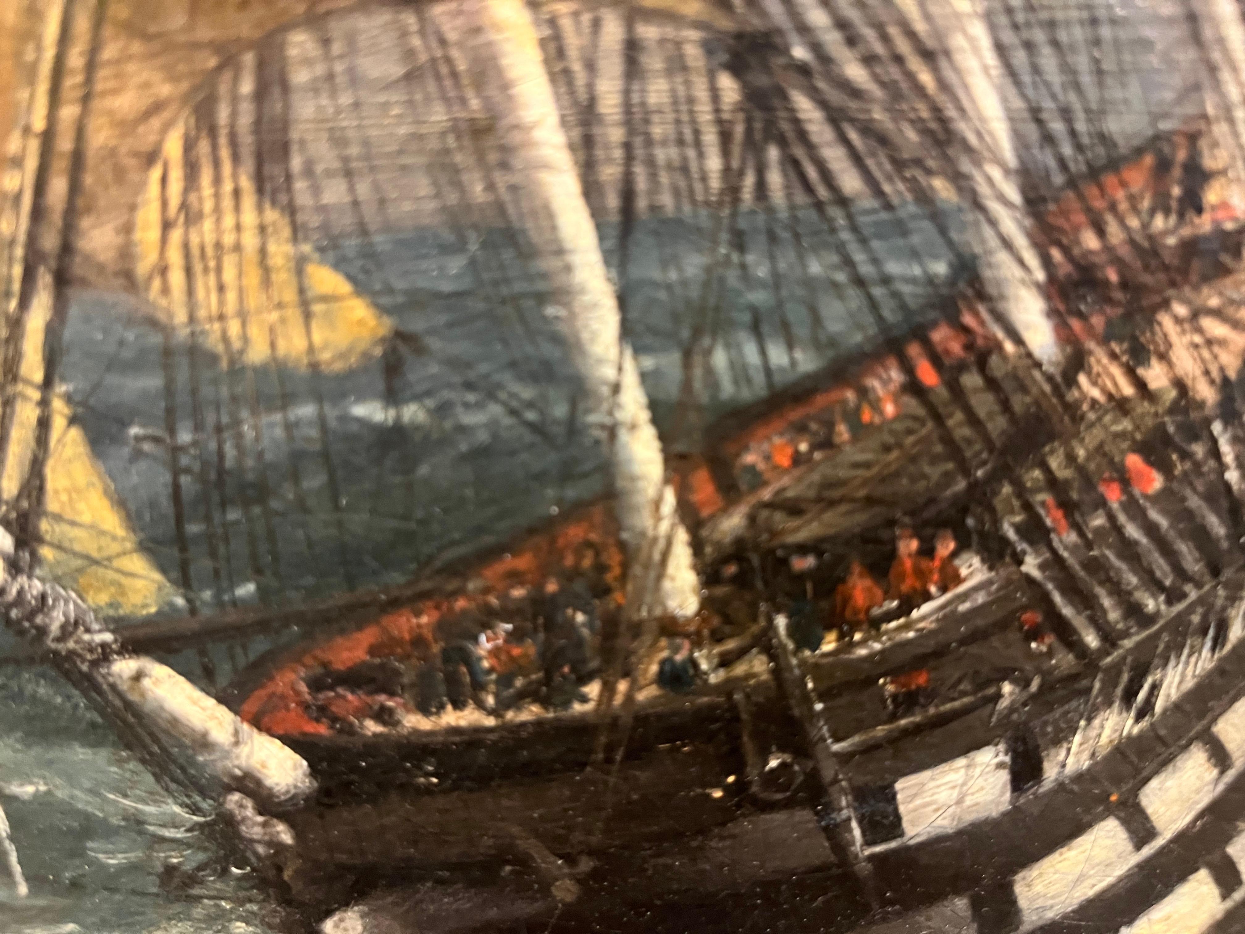 GRANDE PITTURA AD OLIO DEL VECCHIO MASTER Chester Harding (1792 - 1866) FINE XIX SECOLO in vendita 13