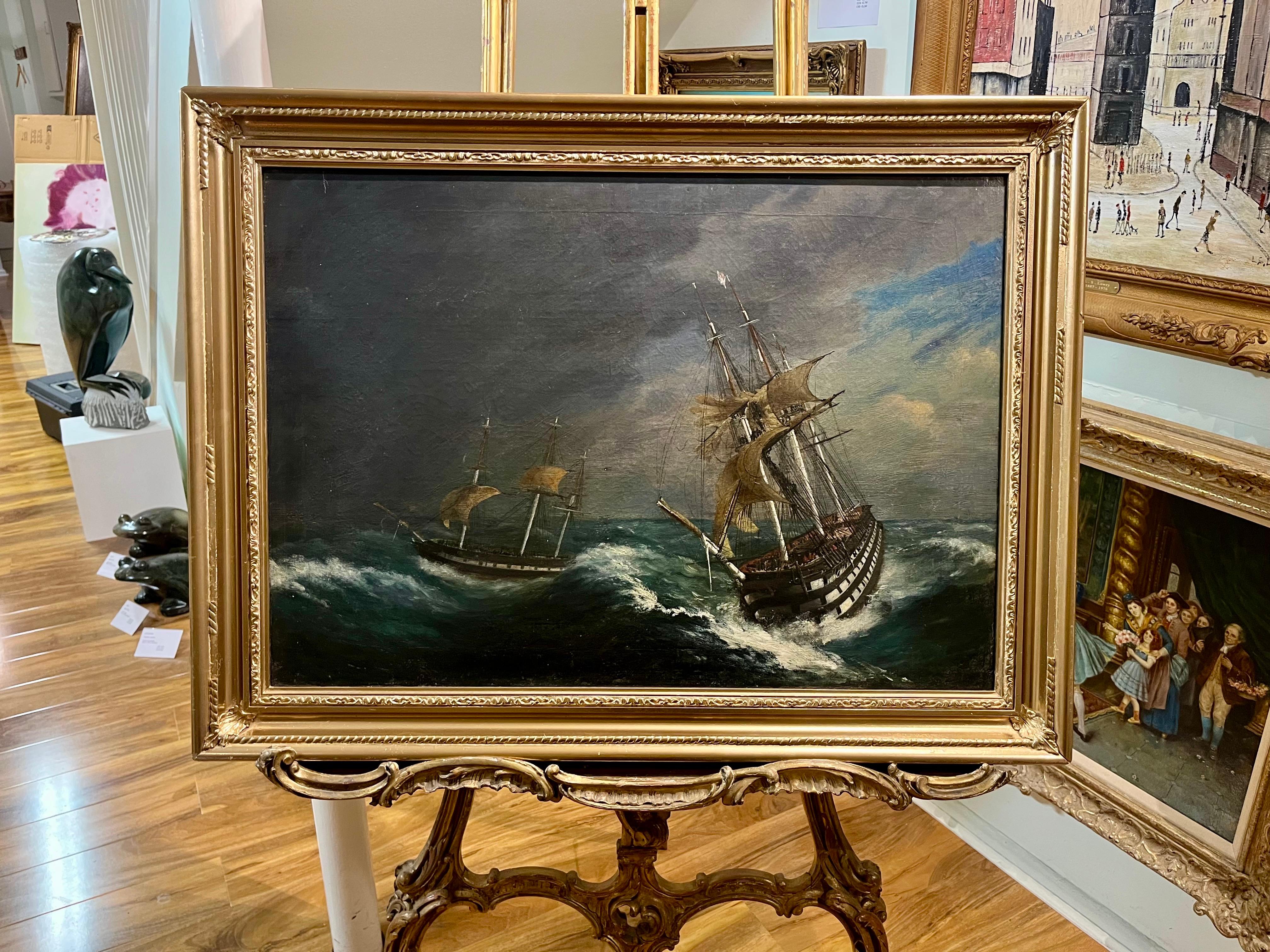 GRANDE PITTURA AD OLIO DEL VECCHIO MASTER Chester Harding (1792 - 1866) FINE XIX SECOLO in vendita 2