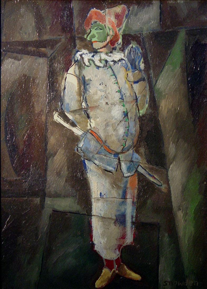 Chester Dixon Snowden Figurative Painting - "Harlequin"  1951