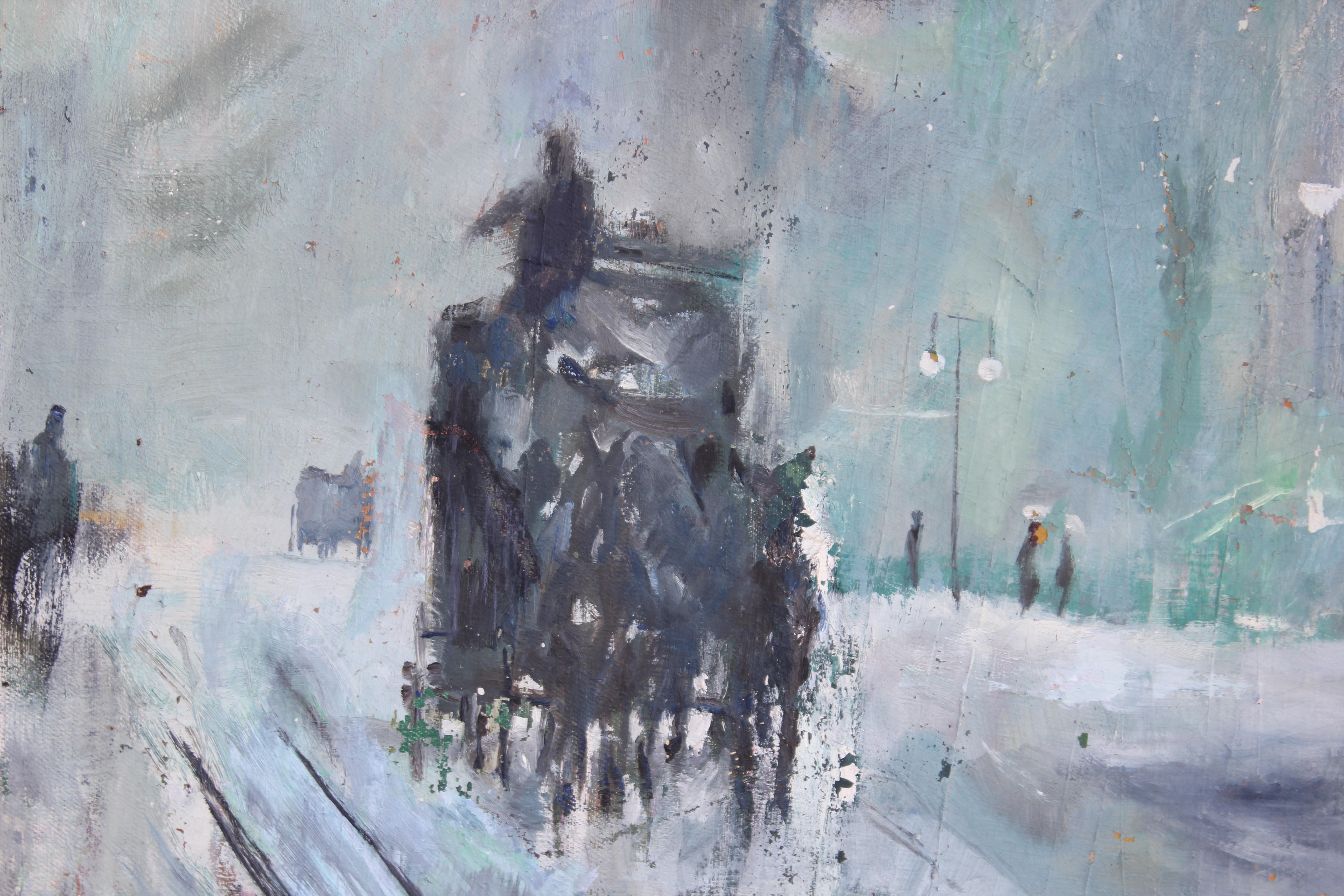 Ohne Titel Winterfahrtsszene  (Impressionismus), Painting, von Chester Dixon Snowden