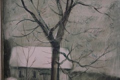 Escena invernal con un arroyo