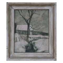 Winter Scene with a Creek