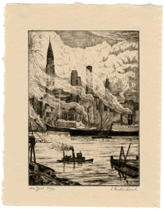 'New York' — 1930s American Scene Etching